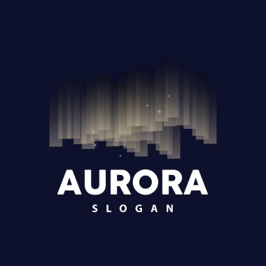 Aurora Logosu, Işık Dalgası Vektörü, Doğa Manzarası Tasarımı, Ürün Şablonu İllüstrasyon Simgesi