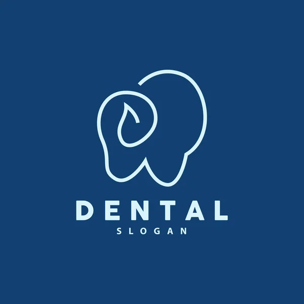 Zahnlogo Dental Health Vector Pflege Markenillustration — Stockvektor