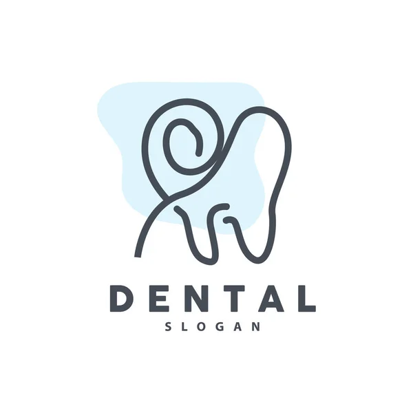 Logotipo Dental Vector Salud Dental Ilustración Marca Cuidado — Archivo Imágenes Vectoriales