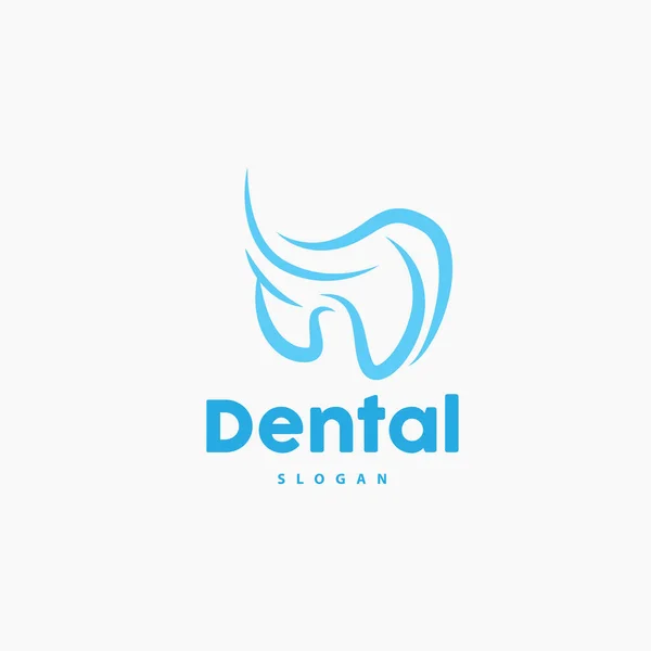 Tooth Logo Dental Health Vector Care Brand Illustration — Stock Vector
