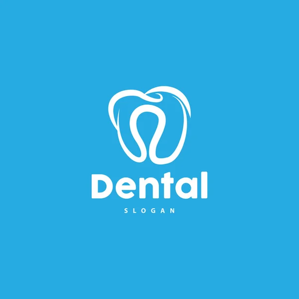 Logo Zęba Wektor Zdrowia Stomatologicznego Ilustracja Marki Opieki — Wektor stockowy