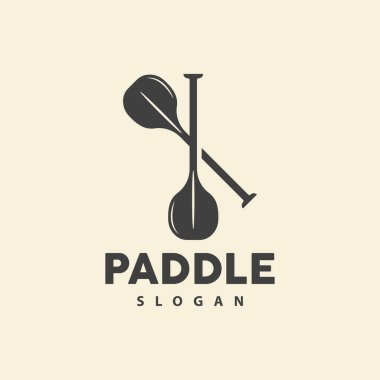 Paddle Logo, Bot Paddle Vektörü, Crosted Paddle Simgesi, Çizim Sembolü Basit Tasarım