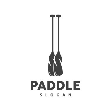 Paddle Logo, Bot Paddle Vektörü, Crosted Paddle Simgesi, Çizim Sembolü Basit Tasarım