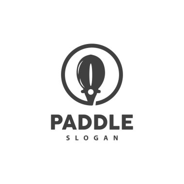 Paddle Logo, Bot Paddle Vektörü, Crosted Paddle Simgesi, Çizim Sembolü Basit Tasarım