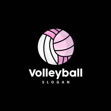 Voleybol Logosu, Spor Basit Tasarımı, Dünya Spor Turnuvası Vektörü, İllüstrasyon Sembol Simgesi Simgesi Simgesi Simgesi