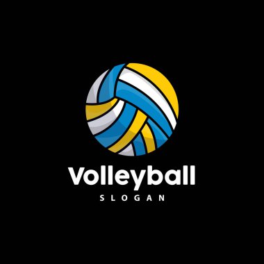Voleybol Logosu, Spor Basit Tasarımı, Dünya Spor Turnuvası Vektörü, İllüstrasyon Sembol Simgesi Simgesi Simgesi Simgesi