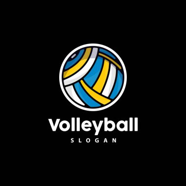 Voleybol Logosu, Spor Basit Tasarımı, Dünya Spor Turnuvası Vektörü, İllüstrasyon Sembol Simgesi Simgesi Simgesi Simgesi