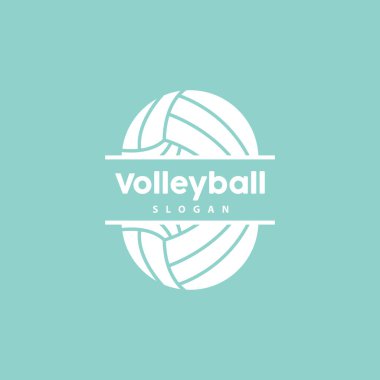 Voleybol Logosu, Spor Basit Tasarımı, Dünya Spor Turnuvası Vektörü, İllüstrasyon Sembol Simgesi Simgesi Simgesi Simgesi