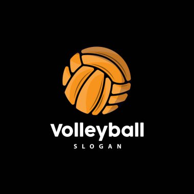 Voleybol Logosu, Spor Basit Tasarımı, Dünya Spor Turnuvası Vektörü, İllüstrasyon Sembol Simgesi Simgesi Simgesi Simgesi