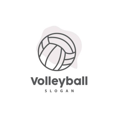 Voleybol Logosu, Spor Basit Tasarımı, Dünya Spor Turnuvası Vektörü, İllüstrasyon Sembol Simgesi Simgesi Simgesi Simgesi