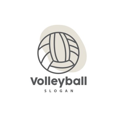 Voleybol Logosu, Spor Basit Tasarımı, Dünya Spor Turnuvası Vektörü, İllüstrasyon Sembol Simgesi Simgesi Simgesi Simgesi