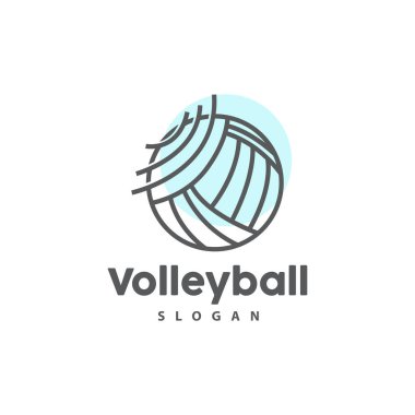 Voleybol Logosu, Spor Basit Tasarımı, Dünya Spor Turnuvası Vektörü, İllüstrasyon Sembol Simgesi Simgesi Simgesi Simgesi