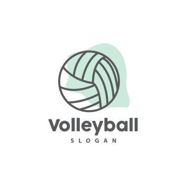 Voleybol Logosu, Spor Basit Tasarımı, Dünya Spor Turnuvası Vektörü, İllüstrasyon Sembol Simgesi Simgesi Simgesi Simgesi