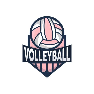 Voleybol Logosu, Spor Basit Tasarımı, Dünya Spor Turnuvası Vektörü, İllüstrasyon Sembol Simgesi Simgesi Simgesi Simgesi