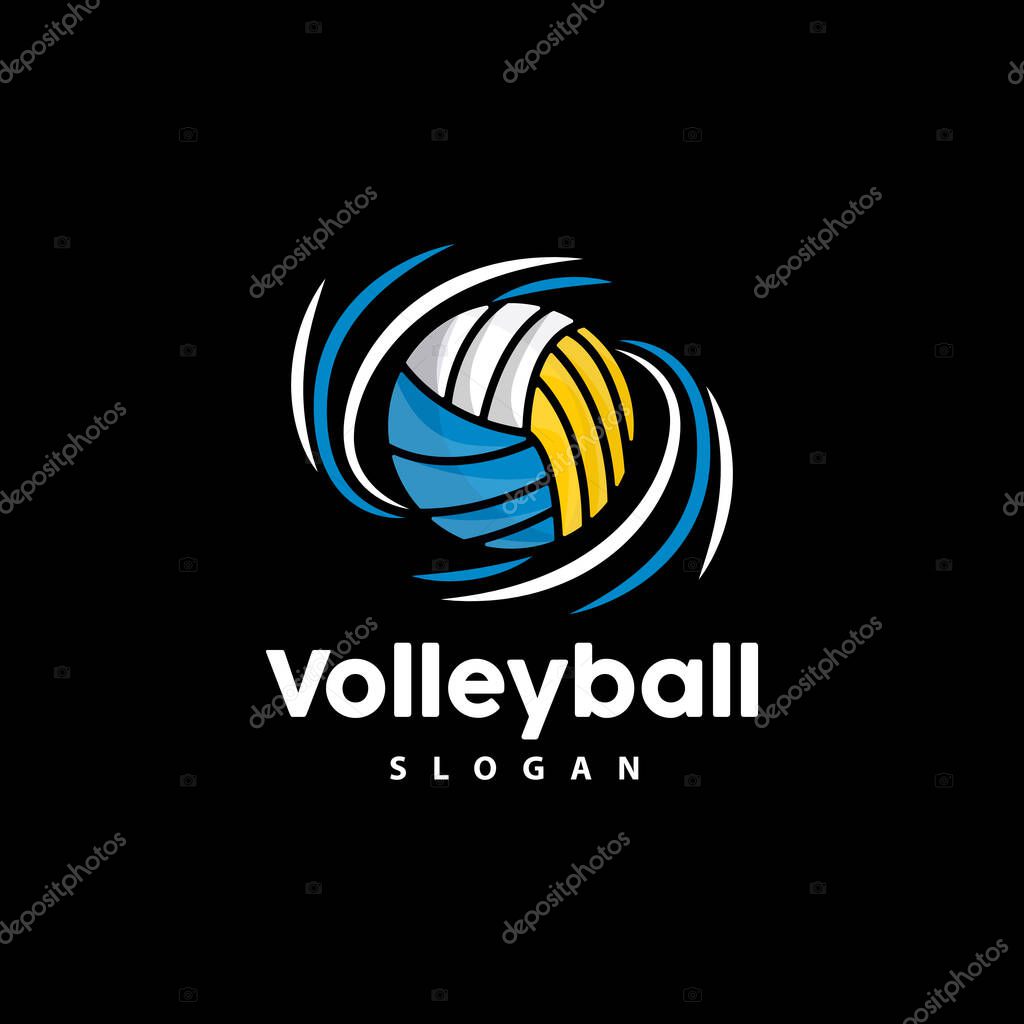 Volleyball Logo, Sport Simple Design, World Sports Tournament Vector, Illustration Symbol Icon
