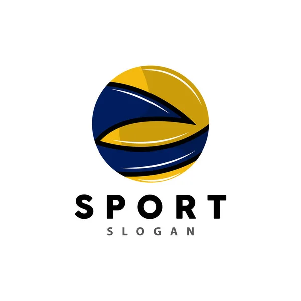 Röplabda Logó Sport Simple Design World Sports Tournament Vector Illusztráció — Stock Vector