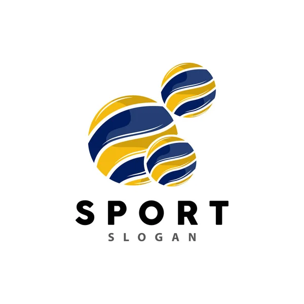Logotipo Voleibol Diseño Simple Del Deporte Vector Del Torneo Deportivo — Vector de stock