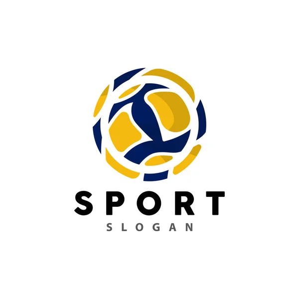 Logotipo Vôlei Design Simples Esporte Vetor Torneio Esportes Mundiais Ícone — Vetor de Stock