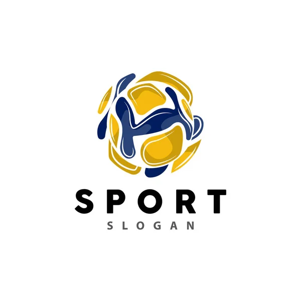 Logotipo Voleibol Diseño Simple Del Deporte Vector Del Torneo Deportivo — Vector de stock