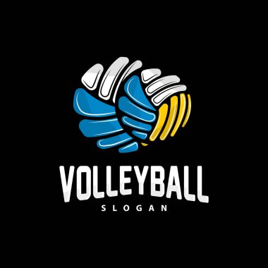 Voleybol Logosu, Spor Basit Tasarımı, Dünya Spor Turnuvası Vektörü, İllüstrasyon Sembol Simgesi Simgesi Simgesi Simgesi