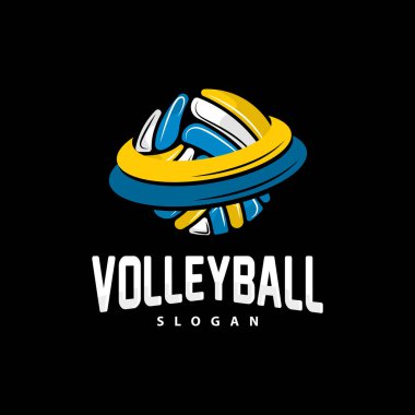 Voleybol Logosu, Spor Basit Tasarımı, Dünya Spor Turnuvası Vektörü, İllüstrasyon Sembol Simgesi Simgesi Simgesi Simgesi
