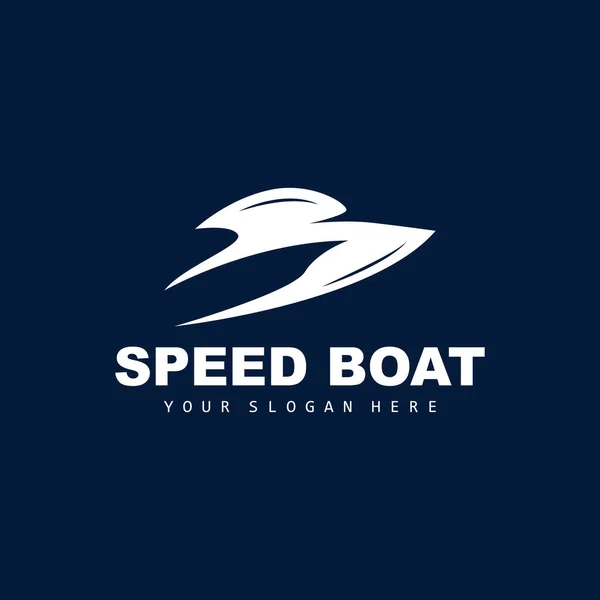 Λογότυπο Ταχύπλοου Σκάφους Διανυσματικό Ταχύπλοου Πλοίου Ιστιοφόρο Σχεδιασμός Για Την — Διανυσματικό Αρχείο