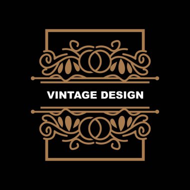 Retro Vintage Tasarım, Minimalist Minimalist Vektör Süsleme Logosu, Mandala ve Batik Tarzı, Ürün İllüstrasyonu, Davetiye, Banner, Moda