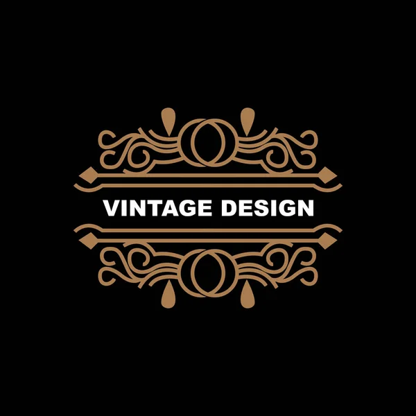 Retro Vintage Design Luxusní Minimalistický Vektorový Ozdoba Logo Mandala Batik — Stockový vektor