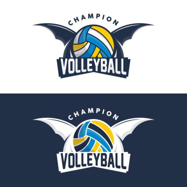 Voleybol Logosu, Spor Basit Tasarımı, Dünya Spor Turnuvası Vektörü, İllüstrasyon Sembol Simgesi Simgesi Simgesi Simgesi