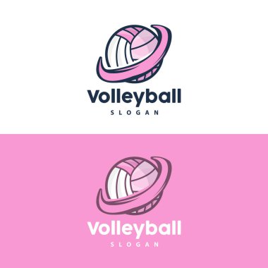 Voleybol Logosu, Spor Basit Tasarımı, Dünya Spor Turnuvası Vektörü, İllüstrasyon Sembol Simgesi Simgesi Simgesi Simgesi