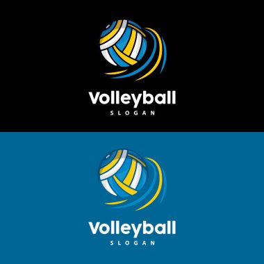Voleybol Logosu, Spor Basit Tasarımı, Dünya Spor Turnuvası Vektörü, İllüstrasyon Sembol Simgesi Simgesi Simgesi Simgesi