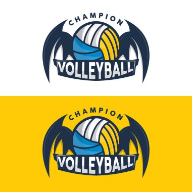 Voleybol Logosu, Spor Basit Tasarımı, Dünya Spor Turnuvası Vektörü, İllüstrasyon Sembol Simgesi Simgesi Simgesi Simgesi