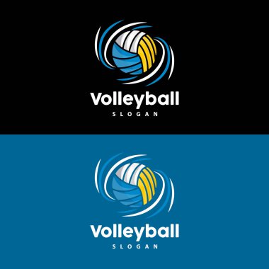 Voleybol Logosu, Spor Basit Tasarımı, Dünya Spor Turnuvası Vektörü, İllüstrasyon Sembol Simgesi Simgesi Simgesi Simgesi