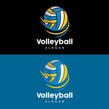 Voleybol Logosu, Spor Basit Tasarımı, Dünya Spor Turnuvası Vektörü, İllüstrasyon Sembol Simgesi Simgesi Simgesi Simgesi