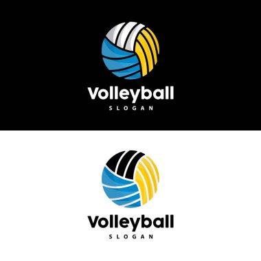 Voleybol Logosu, Spor Basit Tasarımı, Dünya Spor Turnuvası Vektörü, İllüstrasyon Sembol Simgesi Simgesi Simgesi Simgesi