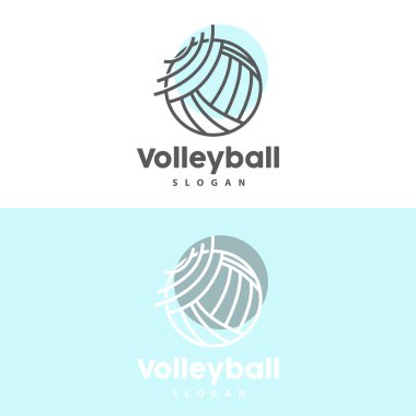 Voleybol Logosu, Spor Basit Tasarımı, Dünya Spor Turnuvası Vektörü, İllüstrasyon Sembol Simgesi Simgesi Simgesi Simgesi