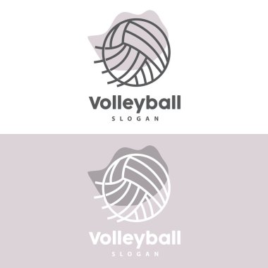 Voleybol Logosu, Spor Basit Tasarımı, Dünya Spor Turnuvası Vektörü, İllüstrasyon Sembol Simgesi Simgesi Simgesi Simgesi