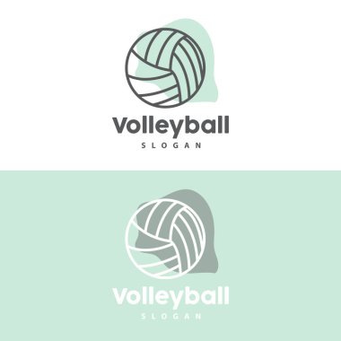 Voleybol Logosu, Spor Basit Tasarımı, Dünya Spor Turnuvası Vektörü, İllüstrasyon Sembol Simgesi Simgesi Simgesi Simgesi
