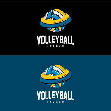 Voleybol Logosu, Spor Basit Tasarımı, Dünya Spor Turnuvası Vektörü, İllüstrasyon Sembol Simgesi Simgesi Simgesi Simgesi