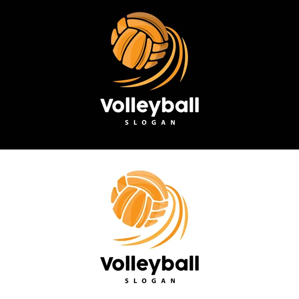 Volleyboll Logotyp Sport Enkel Design World Sports Tournament Vector Illustration — Stock vektor