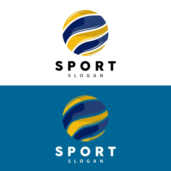 Volleybal Logo Sport Simple Design World Sports Tournament Vector Illustratie — Stockvector