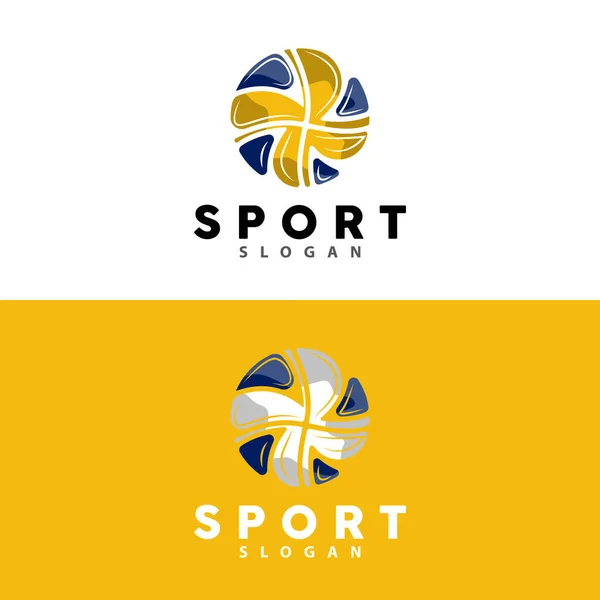 バレーボールロゴ スポーツシンプルなデザイン 世界スポーツトーナメントベクトル イラストシンボルアイコン — ストックベクタ