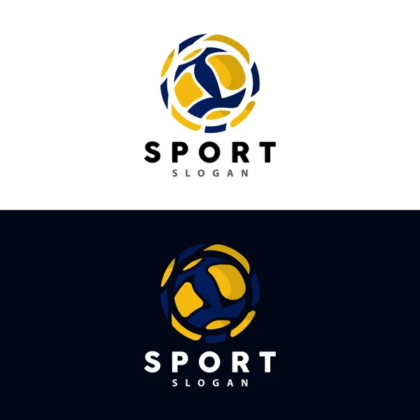 Logo Volley Ball Conception Simple Sport Vecteur Tournoi Sport Monde — Image vectorielle