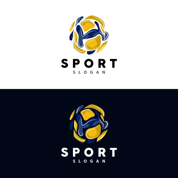 Volleyball Logo Sport Simple Design World Sports Tournament Vector Illustration — Stock Vector