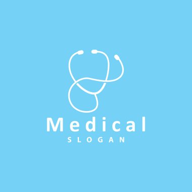 Sağlık Logosu, Doktor Stetoskop Vektörü, Sağlık Hizmeti Çizgisi Tasarımı, Simge Görünümü