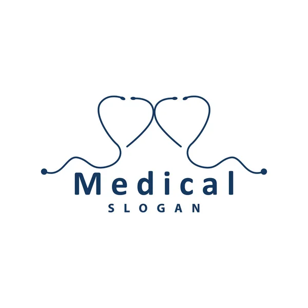 Sağlık Logosu, Doktor Stetoskop Vektörü, Sağlık Hizmeti Çizgisi Tasarımı, Simge Görünümü