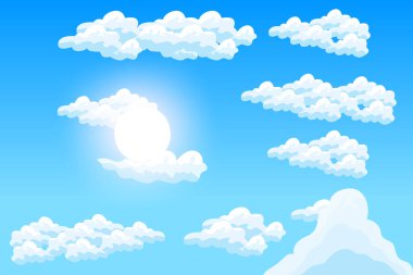 Cloud Background Design, Sky Landscape Illustration, Decoration Vector, Banners And Posters