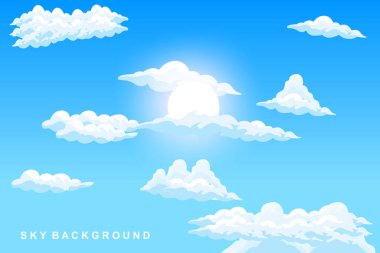 Cloud Background Design, Sky Landscape Illustration, Decoration Vector, Banners And Posters
