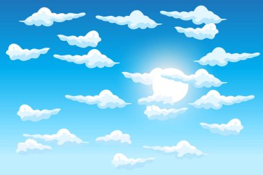 Cloud Background Design, Sky Landscape Illustration, Decoration Vector, Banners And Posters