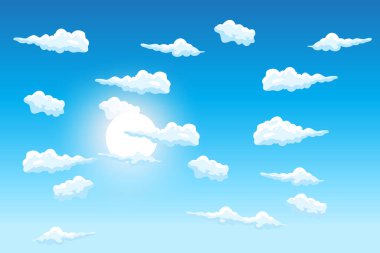 Cloud Background Design, Sky Landscape Illustration, Decoration Vector, Banners And Posters